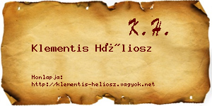 Klementis Héliosz névjegykártya